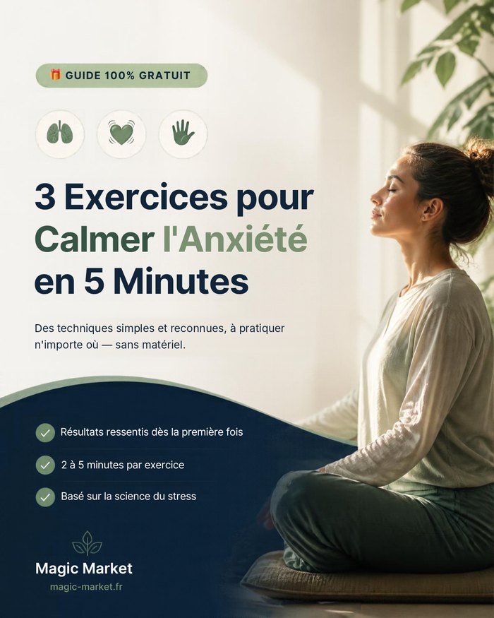 Couverture du guide 3 Exercices pour Calmer l'Anxiété en 5 Minutes